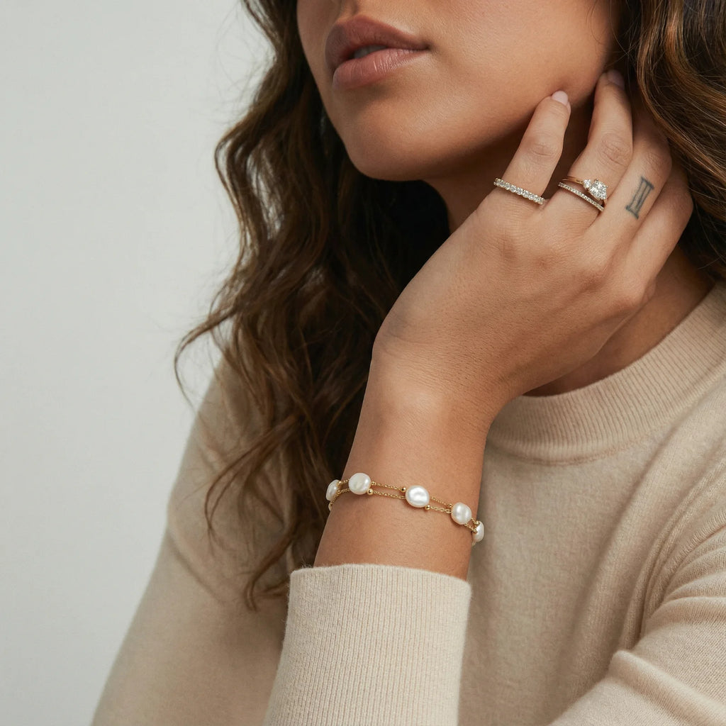 Baroque Pearl Layered Bracelet